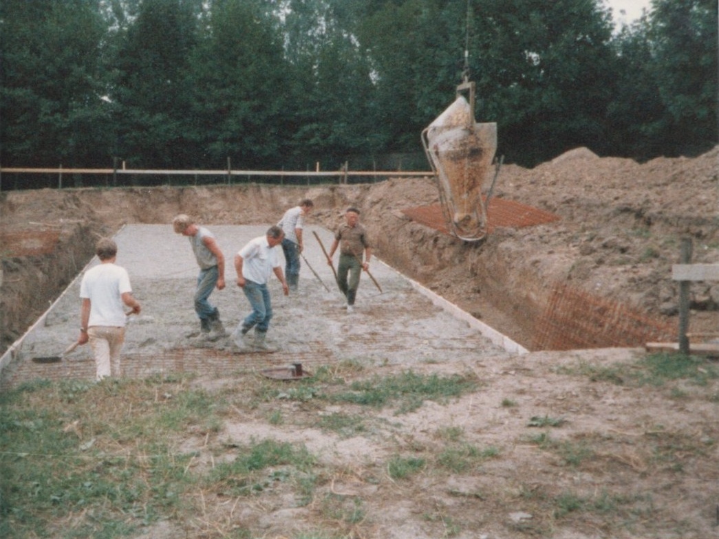 Bouw schuur Jan de With, Achthoven, Van Wiggen Bouw 1986 – foto 2
